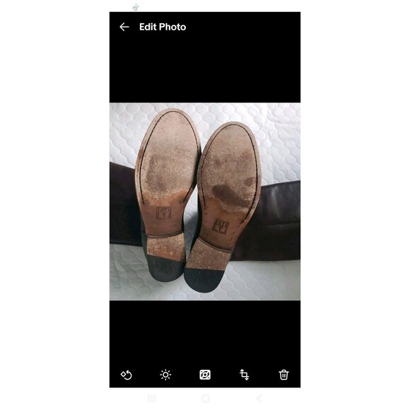 Frye Melissa Button Tall Riding Boots Womens 7 1/2 Leather Redwood Brown - Picture 7 of 7